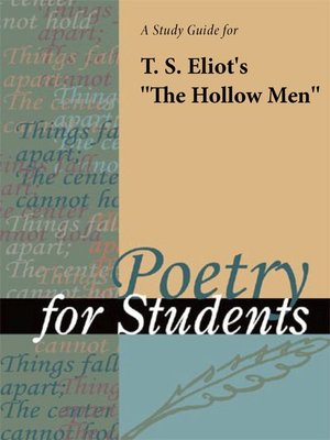 cover image of A Study Guide for T. S. Eliot's "The Hollow Men"